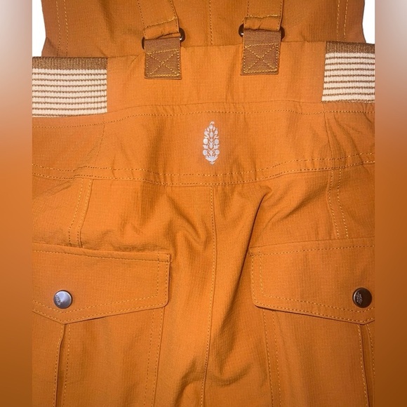 HP!🎉🎉 NWOT Free People Movement Cascade One Piece Overalls Jumpsuit Tan Medium - Picture 7 of 12